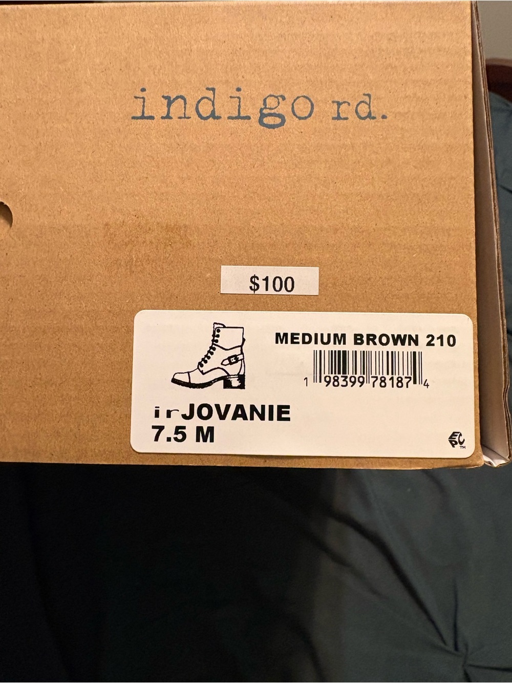 Indigo Cognac Brown Lace-Up Leather-Style Boots with Side Buckle - Picture 6 of 6